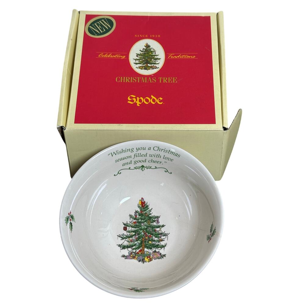 Spode Christmas Tree 2009 Annual Collection 6" Candy Bowl In Box-Cracked - Picture 13 of 13